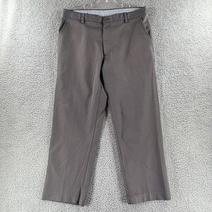 FJ FootJoy Golf Pants Chino Flat Front Straight Leg Size 36x32 Stretch Gray Mens